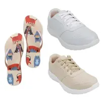 Kit 2 Tênis Jogger Zeus Feminino Dia a Dia + Chinelo Macio em oferta na Magazine Luiza