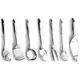Kit De Utensílios Aço Inox 7 Peças concha escumadeira colher espátula garfo pegador Ke Home em oferta