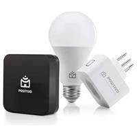 Imagem da promoção Kit Casa Conectada Positivo Casa Inteligente (1 Smart Controle Universal, 1 Smart Plug Wi-Fi, 1x Sma