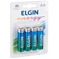 Imagem da promoção Kit Pilhas Alcalinas com 4X AA, Elgin, Baterias