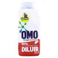 Refil Lava-Roupas Líquido Omo para Diluir 500ml Econômico (Rende 3L) em oferta na Amazon