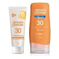 Imagem da promoção Kit Protetor Solar Fps30 + Protetor Facial Fps30, Cenoura e Bronze