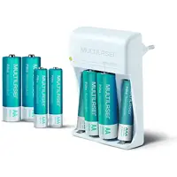 Carregador De Pilhas Multilaser Aa/Aaa+ 8 Pilhas (4 AAA e 4 AA) - CB093 em oferta na Amazon