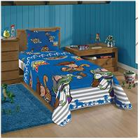 Imagem da promoção Jogo de Cama, Solteiro, Estampado Toy Story, 1.4 m x 2.2 m, com 2 peças, Azul, Lepper