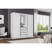 Guarda-Roupa Bartira Fortaleza II com 2 Portas de Correr e 4 Gavetas em oferta na Casas Bahia