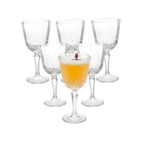 Jogo de Taças para Vinho de Vidro 350ml - 6 Peças Casambiente Classic Borda Dourada em oferta na Magazine Luiza