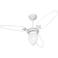 Ventilador de Teto Ventisol Premium Wind Light - 3 Pás Branco e Transparente para 1 Lâmpada em oferta na Magazine Luiza