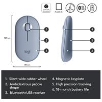Imagem da promoção Mouse sem fio Logitech Pebble M350 com Conexão USB ou Bluetooth