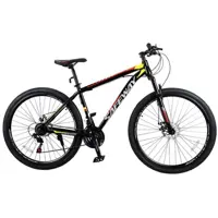 Bicicleta Aro 29 Safeway Aço Carbono 21 marchas Shimano Freio a Disco e Suspensão Preto e Vermelho em oferta na Magazine Luiza