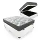 Cama Box Com Baú Casal + Colchão De Molas Ensacadas - em oferta