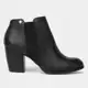 Bota Jorge Bischoff Cano Curto Salto Grosso Feminina - Preto em oferta
