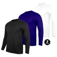 Kit 3 Camisetas Manga Longa Masculina Proteção UV Esporte - Djon em oferta na Magazine Luiza