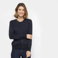 Cardigan Facinelli Tricot Básico Feminino em oferta na Magazine Luiza