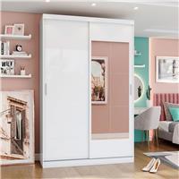 Imagem da promoção Guarda Roupa Solteiro 2 Portas Correr com Espelho Plus e 2 Gavetas Argus Casa 812