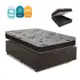 Cama Box Baú Casal Colchão Molas Bonnel + Box Sintético Marrom em oferta