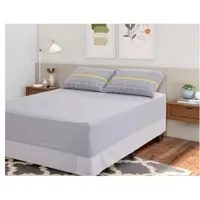 Jogo de Cama Queen Santista 100% Algodão - Royal Plus Chade Cinza 3 Peças em oferta na Magazine Luiza