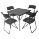 Conjunto de Mesa para Área Externa Tubo de Aço - Dobrável com 4 Cadeiras CJM-PT1 AC Comercial em oferta