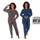 Kit 2 Pijamas De Frio Feminino Adulto em Liganete Estampado em oferta