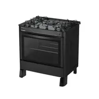 Fogão de Piso Esmaltec 5 Bocas Agata Glass Mesa de Vidro com Acendimento Automático em oferta na Magazine Luiza