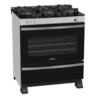 Fogao a Gas Maxi Vitreo 6 Q Branco Gás Glp - VENAX em oferta na Magazine Luiza