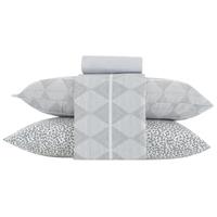 Imagem da promoção Jogo de Cama Queen Santista 100% Algodão - Royal Plus Chade Cinza 4 Peças