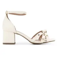Sandália Griffe Salto Grosso Spikes Feminina (2 Cores) em oferta na Zattini