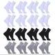 Kit 16 Pares de Meia Adulto Masculina Esportiva Cano Alto Algodão Sport - FWC em oferta