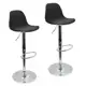 Kit 2 Banquetas Joly Luisa Eames Saarinen Base Giratória Cromada - Preta - Magazine Roma em oferta