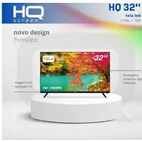TV LED 32" HQ HD com Conversor Digital Externo 2 HDMI 2 USB e Design Slim em oferta na Magazine Luiza