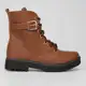 Bota Coturno Cano Médio Look Fashion Tratorada Feminina em oferta