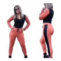 Imagem da promoção Conjunto Inverno Frio Blusa Manga Longa Calça Agasalho Blusa - Dona Moça