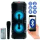 Caixa De Som Portátil Rádio Fm Bluetooth Usb Sd Microfone E Controle - Grasep em oferta