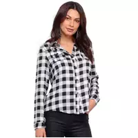 Imagem da promoção Camisa Xadrez Flanelada Feminina Blusa Manga Longa - Fantasias Carol AP