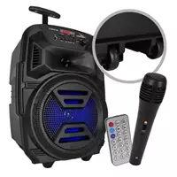 Imagem da promoção Caixa De Som Portátil Amplificada Bateria Bluetooth Mp3 Rádio Fm Usb Sd Tws Controle Microfone Rodin