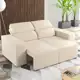 Sofá Retrátil e Reclinável 2 Lugares 150cm Em Veludo Viero em oferta