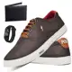 Tênis Masculino Casual Sapatenis Polo Blu Kit Com Carteira + Relogio - Face Off em oferta