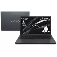 Imagem da promoção Notebook Vaio FE15 15.6 Polegadas FHD I3-1215U 4GB SSD 512GB Linux Debian 10 Cinza Escuro