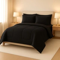 Imagem da oferta Edredom Casal Queen Aconchego Dupla Face 2,4 X 2,1 Metros Casa Dona (Preto)