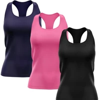 Imagem da oferta Kit 3 Regata Nadador Feminina Good Look Dry Fit Proteção Solar UV Fitness Academia Treino Blusinha