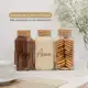 Kit Cantinho do Café - Café, Açúcar e Biscoitos | 3 potes de Vidro 810ml com Tampa Rolha + Adesivos em oferta