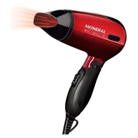 Imagem da promoção Secador De Cabelo 1200W Bivolt Cor Vermelho/Preto 110V/220V