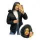 Jaqueta Casaco Feminino Puffer Bobojaco Pelucia Toca Pelinho em oferta