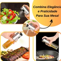 Imagem da promoção Spray Pulverizador Vidro Inox Borrifador Azeite De Cozinha Galheteiro