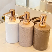 Imagem da promoção Kit Banheiro Lavabo Porta Sabonete liquido Dispenser e Porta Escova de Dente Cerâmica para Decoração