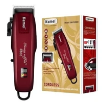 Imagem da promoção Máquina Profissional De Cortar Cabelo Sem Fio Bordô Kemei Km-PG2600