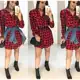 Vestido Xadrez Blusão Feminino Camisa Quadriculada Com Laço Lindo em oferta