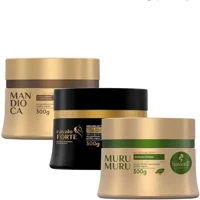 Imagem da promoção Kit Cronograma 3 Máscaras Haskell Cavalo Forte Mandioca e Murumuru 300g