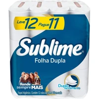 Imagem da promoção Papel Higiênico Sublime Folha Dupla, 12 rolos