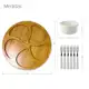 Kit Petisqueira Redonda Para Frios Queijo Com Molheira Ramekin e Garfinhos para Petiscos em oferta