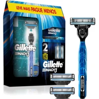 Imagem da promoção Kit Gillette Mach3 Aparelho de Barbear 1 Ud + Cargas 3 Uds